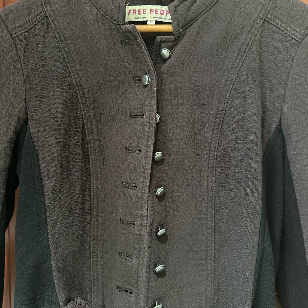 Free People Charcoal Gray Blazer